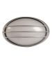 Απλίκα Τοίχου Οβάλ με Γρίλλιες IP44 L21,5xW15xH10 cm 1xE27 Αλουμίνιο Γκρι-Γυαλί Eurolamp 147-55065