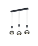Madison Μοντέρνο Κρεμαστό Φωτιστικό Τρίφωτο Ράγα με Ενσωματωμένο LED σε Μαύρο Χρώμα Trio Lighting 342010332