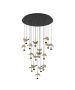 Φωτιστικό Κρεμαστό 17x2,3w Led Dimmable 3000K 4760lm Ø780xH2200mm Ατσάλι Μαύρο-Χρυσό Eglo DRACERA 390341