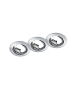 Jura Στρογγυλό Μεταλλικό Χωνευτό Σποτ με Ντουί GU10 3 τμχ σε Ασημί χρώμα 8.3x8.3cm Trio Lighting 650100306