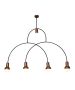 HL-3523-5 CHRISTOPHER OLD BRONZE & WHITE PENDANT HOMELIGHTING 77-3790