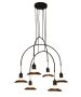 HL-3528-6 EVERDINA BLACK PENDANT HOMELIGHTING 77-3826