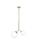 SE 110-15-23 PRATO PENDANT BRASS GOLD WITH 2 OPAL GLASSES Φ15,23 Γ4 HOMELIGHTING 77-4490