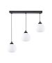 KQ 8865-3 SWIRL BLACK PENDANT WITH WHITE GLASSES HOMELIGHTING 77-8198