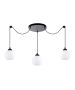 KQ 8865-3A SWIRL BLACK PENDANT WITH WHITE GLASSES HOMELIGHTING 77-8199