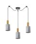SE21-GM-4-BL3-GL1 ADEPT TUBE Gold Matt Pendant Smoked Glass+ HOMELIGHTING 77-8576