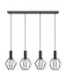 SE21-BL-4-4BL-GR12 ADEPT FLEX Black Pendant Black Metal Grid+ HOMELIGHTING 77-8907