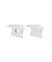 SET OF WHITE PLASTIC END CAPS FOR PROFILE P115,P116 1 WITHOUT HOLE & 1 WITH HOLE ACA EP115