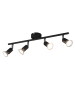  Σποτ Τετράφωτη Ράγα L50cm 4xGU10 σε Μαύρο Χρώμα Trio Lighting Paris R80914032