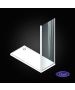 Πλαϊνό Σταθερό 70 εκ. Πόρτας Ντουzιέρας Προφίλ Λευκό Ματ, Ύψος 195 εκ. 6 χιλ. Κρύσταλλο Clean Glass Devon Flow Side Panel  SPF70C-300