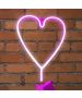 Φωτιζόμενο Επιτοίχιο Διακοσμητικό Μπαταρίας 3xAA Neon Led Heart 385x25x295mm 4,5V Enjoy EL131003
