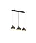 Φωτιστικό Κρεμαστό Τρίφωτο Ράγα L68x18xΗ150cm 3xE27 Μέταλλο Μαύρο Ματ Trio Punch R30813032