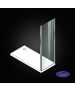 Πλαϊνό Σταθερό M90xY195cm Πόρτας Ντουσιέρας Προφίλ Mirror Finish 6mm Κρύσταλλο Clean Glass Devon Flow Side Panel SPF90C-100