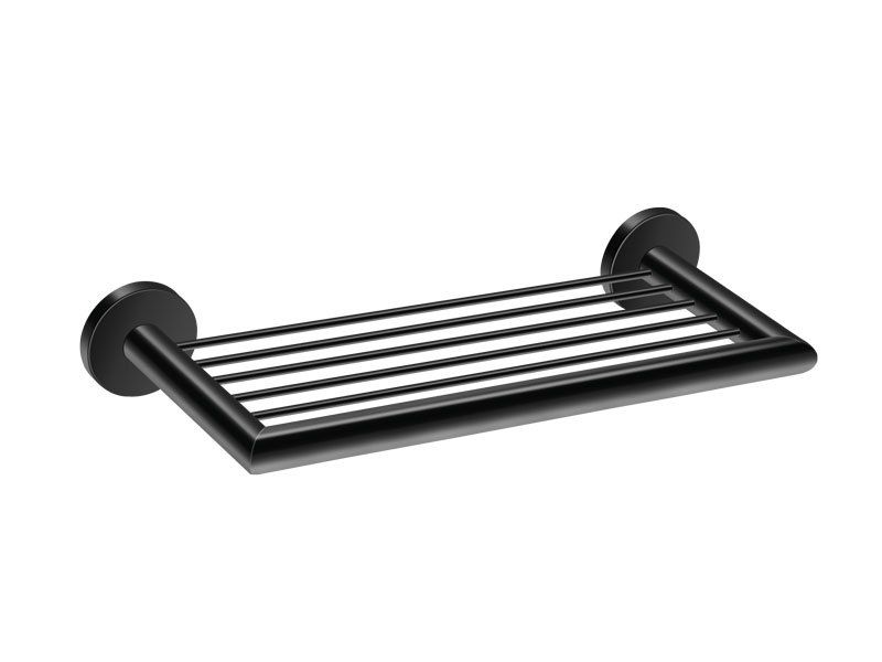 Σπογγοθήκη με δύο ροζέτες Sanco Corner Black Matt 22743-M116