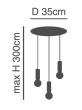 SE21-NM-4-3NM-MS1 ADEPT TUBE Nickel Matt Pendant Black Metal Shade+ HOMELIGHTING 77-8453