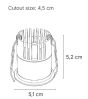 Downlight σποτ 9W 3CCT σε λευκή απόχρωση D: 5.1x5.2cm X00370W
