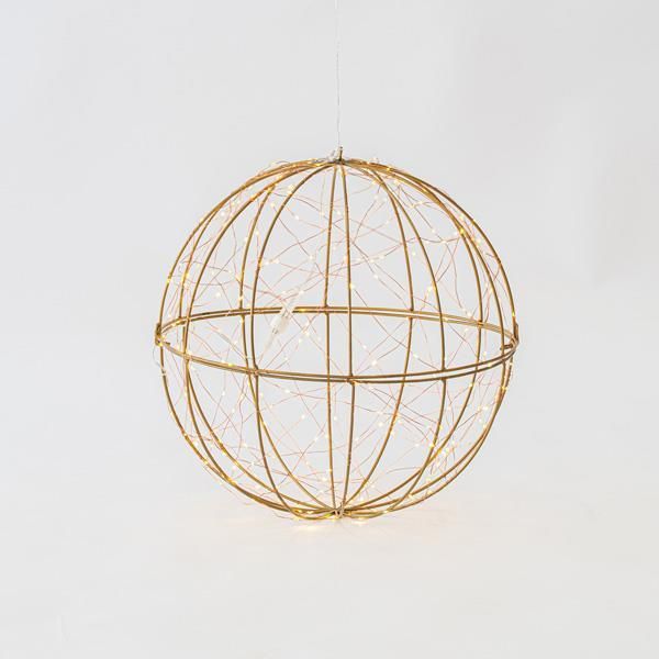 ΜΕΤΑΛΛΙΚΗ ΜΠΑΛΑ, ΦΩΤΙΖΟΜΕΝΗ, 240 ΘΕΡΜΑ ΛΕΥΚΑ LED, ΜΕ ΜΕΤΑΣΧΗΜΑΤΙΣΤΗ, ΧΑΛΚΟΥ, 500cm ΠΡΟΕΚΤΑΣΗ ΠΑΡΟΧΗΣ, 40cm, IP44 Eurolamp 600-40095