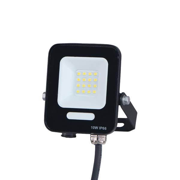 ΠΡΟΒΟΛΕΑΣ LED SMD 10W ΜΑΥΡΟΣ IP66 6500K PLUS Eurolamp 147-69000