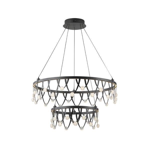 ΦΩΤΙΣΤΙΚΟ ΚΡΕΜΑΣΤΟ ΟΒΑΛ LED 85W 5100Lm 3000K Φ800mm ΜΑΥΡΟ ARTE ILLUMINA LEVATE Eurolamp 144-18083