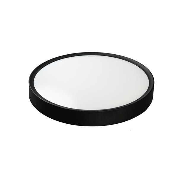 ΠΛΑΦΟΝΙΕΡΑ ΜΕΤΑΛΛΟ-MS-ABS LED 24W 1680Lm 3CCT(3000-4000-6000K) Φ370X65mm ΜΑΥΡΟ ARTE ILLUMINA MOONLIGHT Eurolamp 144-51021