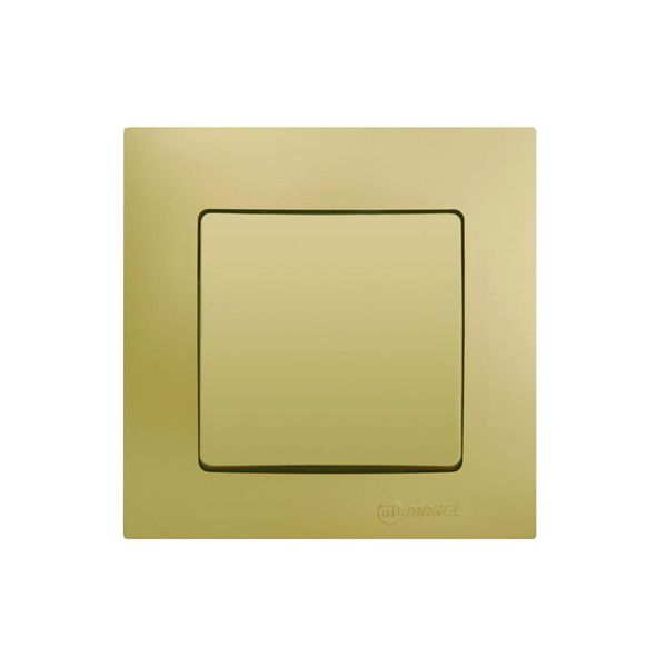 Διακόπτης Χωνευτός Απλός Χρυσό Ματ Makel Natural Kare 32057101