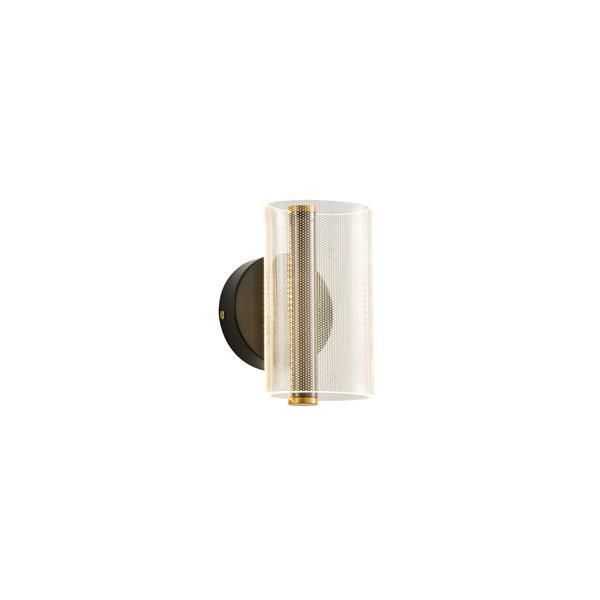 ΑΠΛΙΚΑ TOIXOY ΑΚΡΥΛΙΚΟ LED 8W 720Lm 3000K 105X175mm DOTS ΜΑΥΡO ARTE ILLUMINA SPARKY Eurolamp 144-58011
