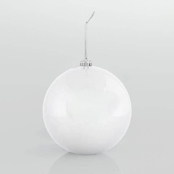 ΜΠΑΛΑ ΠΛΑΣΤΙΚΗ, ΛΕΥΚΗ, ΠΕΡΛΑ, ΣΕΤ 2ΤΜΧ, 20cm Eurolamp 600-46439