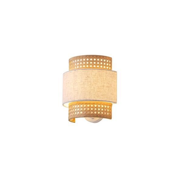 ΑΠΛΙΚΑ ΤΟΙΧΟΥ ΜΕΤΑΛΛΟ-ΥΦΑΣΜΑ 1XE27 Max 15W 240X230X140mm MΠΕΖ-ΜΑΤ ΛΕΥΚΟ ARTE ILLUMINA ISLA Eurolamp 144-33053