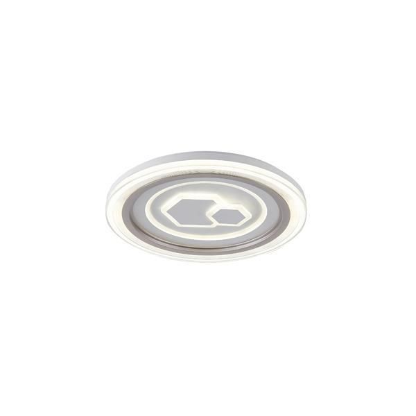 ΠΛΑΦΟΝΙΕΡΑ ΜΕΤΑΛΛΟ-ΠΛΑΣΤΙΚΟ LED 60W 5220Lm 3CCT(3000-4000-6500K) Φ490X50mm ΛΕΥΚΟ ARTE ILLUMINA MOTIVO Eurolamp 144-51035