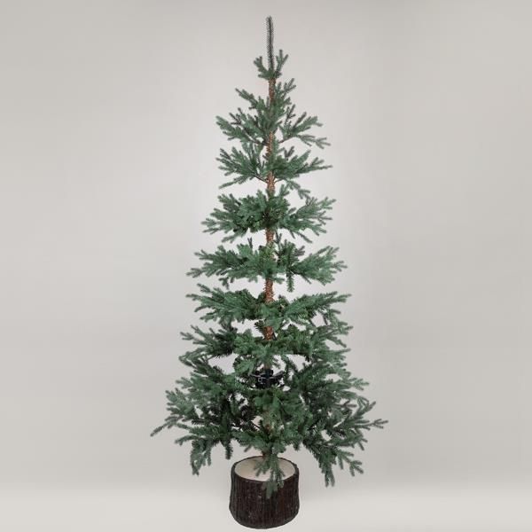 ΔΕΝΤΡΟ ΔΑΝΙΑ, PE KAI PVC, ΜΕ ΞΥΛΙΝΟ ΚΟΡΜΟ ΣΤΗ ΒΑΣΗ, 240cm Eurolamp 600-30644