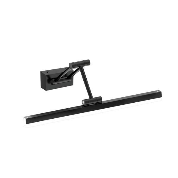 ΦΩΤΙΣΤΙΚΟ ΜΠΑΝΙΟΥ ΜΕΤΑΛΛΟ-ΑΛΟΥΜΙΝΙΟ-ΑΚΡΥΛΙΚΟ LED 14W 1260Lm 3CCT(3000-4000-6000K) 400X55mm(βάση 80X40mm) IP44 ΜΑΥΡΟ ARTE ILLUMINA BAIN Eurolamp 144-80562