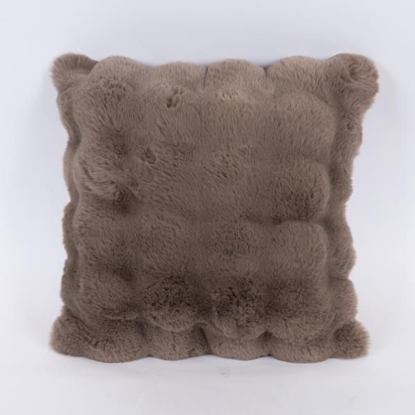 ΜΑΞΙΛΑΡΙ, ΓΚΡΙ ΚΑΦΕ ΓΟΥΝΙΝΟ ΜΕ ΚΥΨΕΛΕΣ, 45x45cm Eurolamp 600-46039