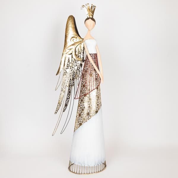 ΜΕΤΑΛΛΙΚΗ ΠΡΙΓΚΙΠΙΣΣΑ ΜΕ ΛΕΥΚΟ ΧΡΥΣΟ ΦΟΡΕΜΑ, 76.84cm Eurolamp 600-46488