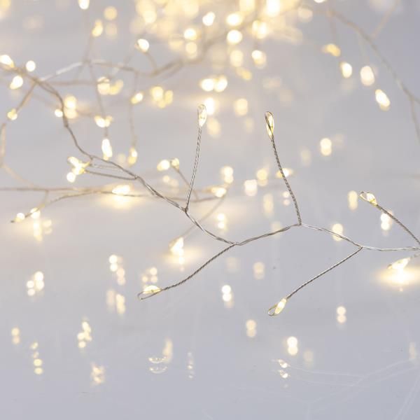 CLUSTER 4,4m, 480 MINI LED, ΜΕΤΑΣΧΗΜΑΤΙΣΤΗ, ΣΤΑΘΕΡΟ, ΑΣΗΜΙ ΧΑΛΚΙΝΟ ΚΑΛΩΔΙΟ, ΘΕΡΜΟ ΛΕΥΚΟ LED, ΠΡΟΕΚΤΑΣΗ ΠΑΡΟΧΗΣ 5m, IP44 Eurolamp 600-08201