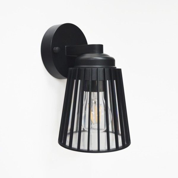 ΑΠΛΙΚΑ ΤΟΙΧΟΥ ΠΛΑΣΤΙΚΗ 1ΧΕ27 MAX 10W 135x153x225mm IP44 ΜΑΥΡΗ ARTE ILLUMINA Eurolamp 145-20645