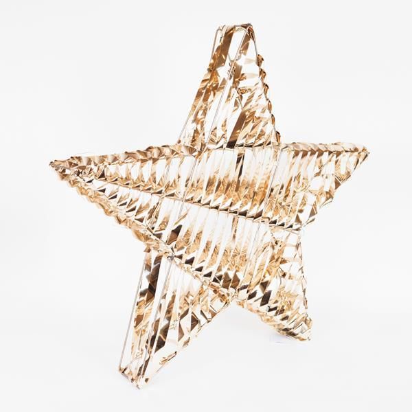 ΦΩΤΙΖΟΜΕΝΟ ΑΣΤΕΡΙ ΧΡΥΣΟ 60cm, 60 LED, ΜΠΑΤΑΡΙΑΣ 3XAA, TIMER, ΑΣΗΜΙ ΧΑΛΚΙΝΟ ΚΑΛΩΔΙΟ, ΘΕΡΜΟ ΛΕΥΚΟ LED, ΠΡΟΕΚΤΑΣΗ ΠΑΡΟΧΗΣ 30cm, IP20 Eurolamp 600-22496