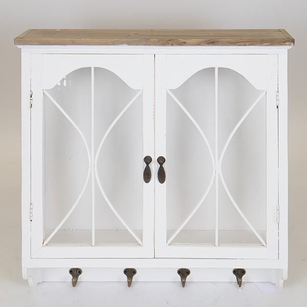 ΝΤΟΥΛΑΠΙ ΤΟΙΧΟΥ ΞΥΛΙΝΟ ΛΕΥΚΟ 59.5x17.5x60cm Eurolamp 750-42513