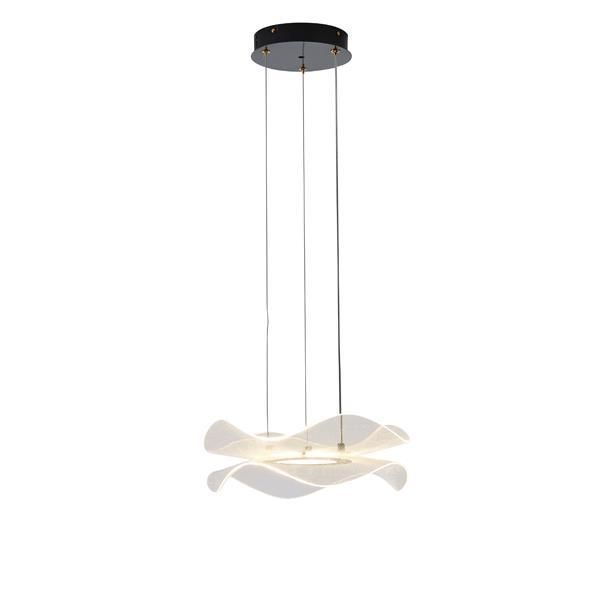 ΦΩΤΙΣΤΙΚΟ ΚΡΕΜΑΣΤΟ ΑΚΡΥΛΙΚΟ ΣΤΡΟΓΓΥΛΟ LED 24W 2160Lm 3000K Φ340X1250mm ΜΑΥΡΟ ARTE ILLUMINA FIRENZE Eurolamp 144-15042