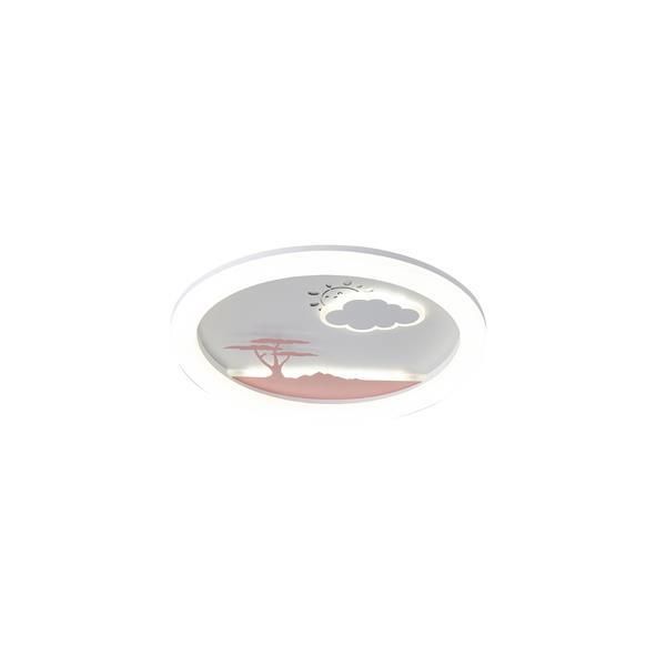ΠΛΑΦΟΝΙΕΡΑ ΜΕΤΑΛΛΟ-ΠΛΑΣΤΙΚΟ LED 60W 6120Lm 3CCT(3000-4000-6000K) Φ480X65mm ΛΕΥΚΟ-ΡΟΖ ARTE ILLUMINA ALEGRE Eurolamp 144-51041
