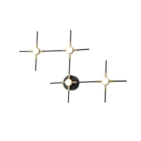 ΠΛΑΦΟΝΙΕΡΑ 14W 840Lm 3000K 39X60X5 ΜΑΥΡΟ-ΧΡΥΣΟ ARTE ILLUMINA STELA Eurolamp 144-18111