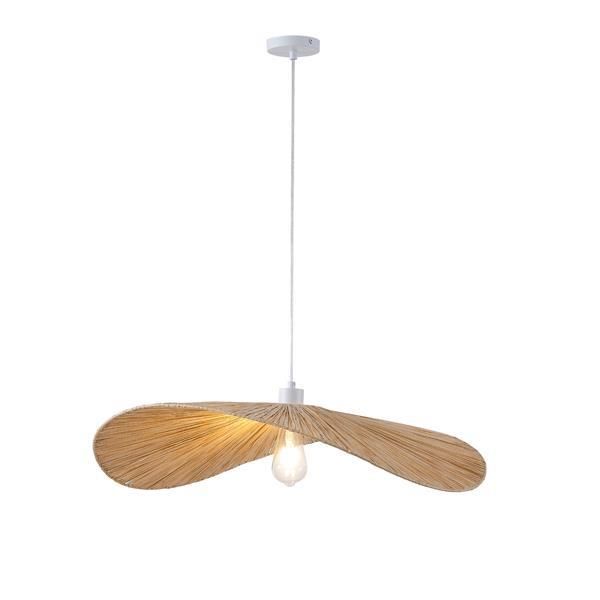 ΦΩΤΙΣΤΙΚΟ ΚΡΕΜΑΣΤΟ BAMBOO ΜΟΝΟΦΩΤΟ 1XE27 Max 15W Φ700X1400mm ΜΠΕΖ ARTE ILLUMINA OASIS Eurolamp 144-33095