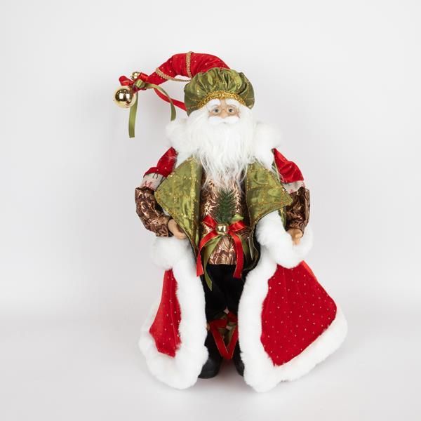 ΑΓΙΟΣ ΒΑΣΙΛΗΣ ΜΕ ΠΛΟΥΜΙΣΤΑ ΡΟΥΧΑ, 45.7cm Eurolamp 600-46476