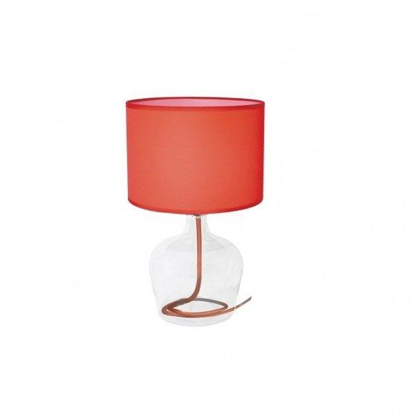 Φωτιστικό Λάμπα Επιτραπέζια Κόκκινο Καπέλο / Βάση Γυαλί Faneurope I-Hendrix Rosso
