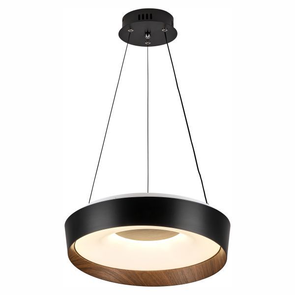 ΠΛΑΦΟΝΙΕΡΑ/ΚΡΕΜΑΣΤΟ  LED CCT 28W 3000K | 4000K | 6000K ΜΑΥΡΟ-ΞΥΛΟ Spotlight 3337