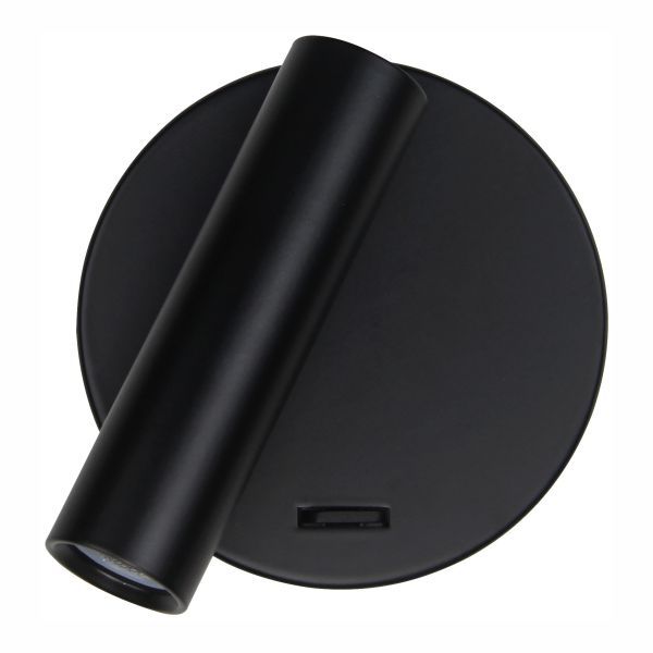 ΑΠΛΙΚΑ ΚΡΕΒΑΤΙΟΥ LED ΡΥΘΜΙΖΟΜΕΝΗ ΜΑΥΡΗ 3W Spotlight 4012