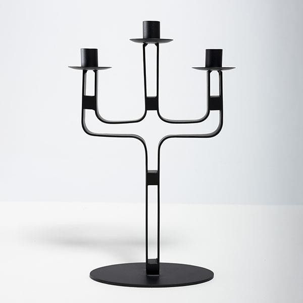 ΚΗΡΟΠΗΓΙΟ ΜΕΤΑΛΛΙΚΟ 3 ΘΕΣΕΩΝ ΜΑΥΡΟ 25.5x9x39.5cm Eurolamp 810-00169