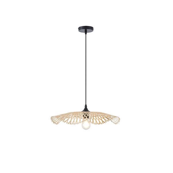 ΦΩΤΙΣΤΙΚΟ ΚΡΕΜΑΣΤΟ BAMBOO ΜΟΝΟΦΩΤΟ 1XE27 Max 15W Φ475X1160mm ΜΠΕΖ ARTE ILLUMINA CROSSLINE Eurolamp 144-31010
