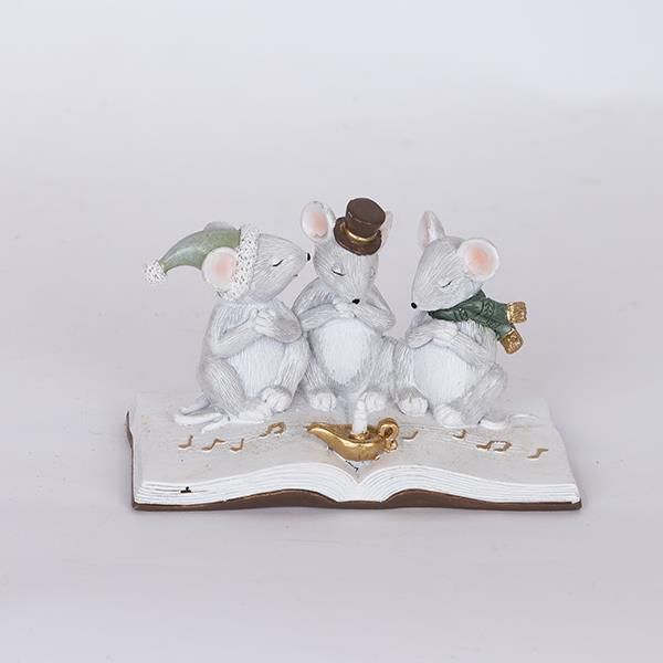 ΔΙΑΚΟΣΜΗΤΙΚΟ ΠΟΛΥΡΕΖΙΝ, ΠΟΝΤΙΚΑΚΙΑ ΠΑΝΩ ΣΕ ΒΙΒΛΙΟ, 10.5x12x17cm Eurolamp 600-46257