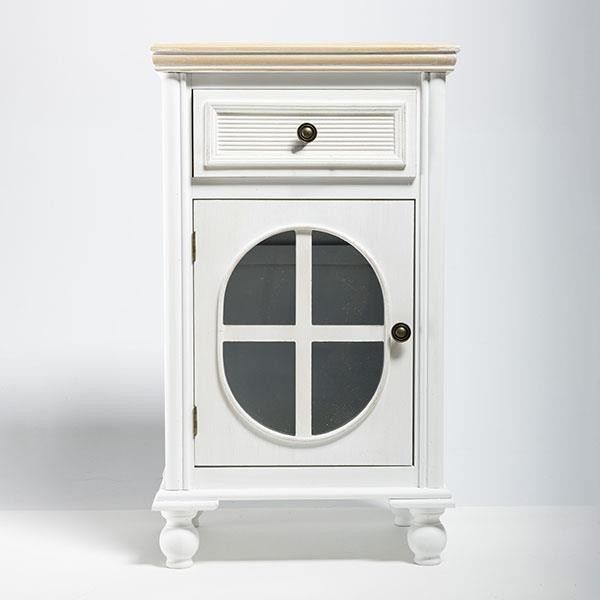 ΒΙΤΡΙΝΑ ΞΥΛΙΝΗ ΛΕΥΚΗ 1 ΣΥΡΤΑΡΙ 1 ΠΟΡΤΑ 42x34x72.5cm Eurolamp 810-00129