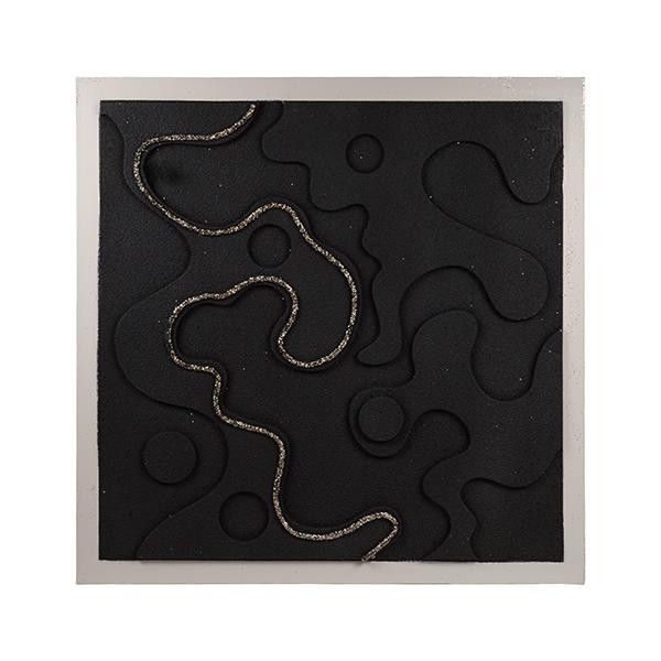 ΠΙΝΑΚΑΣ ΚΥΚΛΟΙ 3D ΜΑΥΡΟΣ - ΧΡΥΣΟΣ 100x3x100cm Eurolamp 812-20049